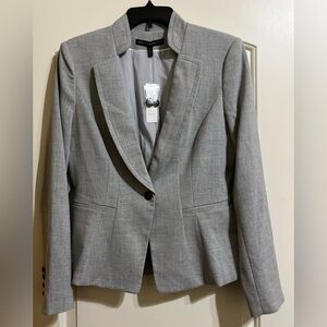 NWT White House Black Market Gray Women’s Tailored Casual Jacket Blazer 8
